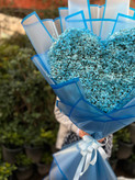 دسته گل قلبی ژیپسوفیلا آبی فلوبار