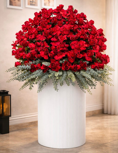 باکس گل لاکچری استوانه ای رز فلوبار
